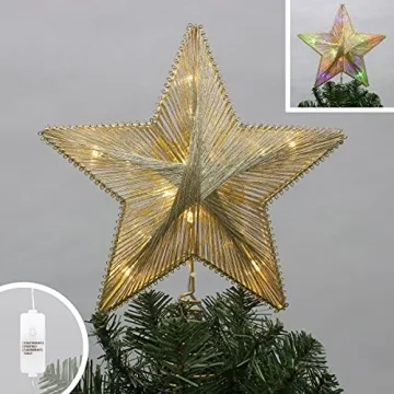 Philips 11.5" Gold Star Treetopper with LED Lights
