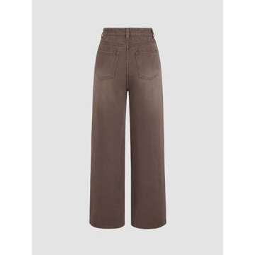 CIDER High Waisted Denim Wide Leg Jeans for Women