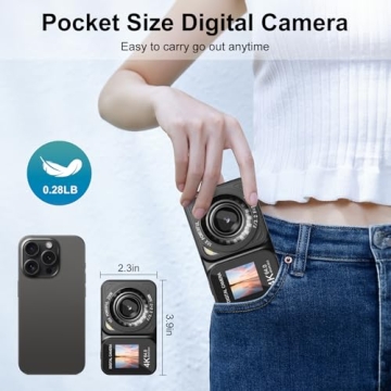 QUOLODOO 4K Digital Camera with Dual Screens & 18X Zoom
