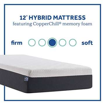 Sealy - Hybrid Bed in a Box - 12 Inch, Medium Feel, Queen Size, CopperChill Technology, CertiPur-US Certified