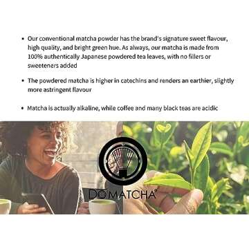 DoMatcha - Summer Harvest Green Tea Matcha Powder, Natural Source of Antioxidants, Caffeine, and L-Theanine, Promotes Focus and Relaxation, Kosher, 75 Servings (2.82 oz)