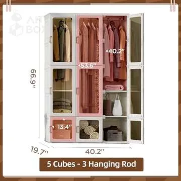 ANTBOX Kids Closet - Portable & Collapsible Wardrobe