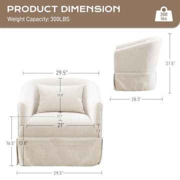 Elegant Nolohoo Swivel Accent Chair for Modern Living