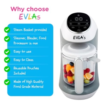 EVLA Baby Food Maker, Steamer and Blender in One
