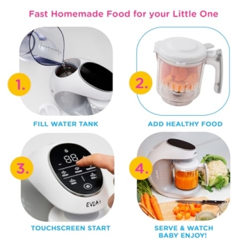 EVLA Baby Food Maker, Steamer and Blender in One