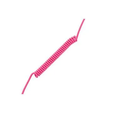 ASCENY Coiled & Double-Sleeved Mechanical Keyboard Cable, for Type-C Mechanical Keyboards (Pink)