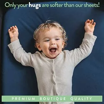 Bassinet Fitted Sheets Compatible with SNOO Happiest Baby Oval Bassinet – Snuggly Soft 100% Jersey Cotton – Dusty Blue + Navy – 2 Pack