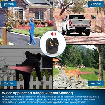 1/2 Mile Long Range Wireless Driveway Alarm Outdoor Weather Resistant Motion Sensor&Detector-Home&Of...