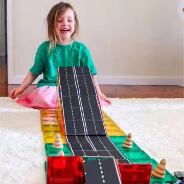 Learn & Grow Road Toppers 40PC Magnetic Tile Accessory