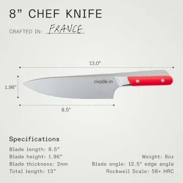 Made In Chef Knife - 8 Inch Full Tang Luxury Kitchen Tool