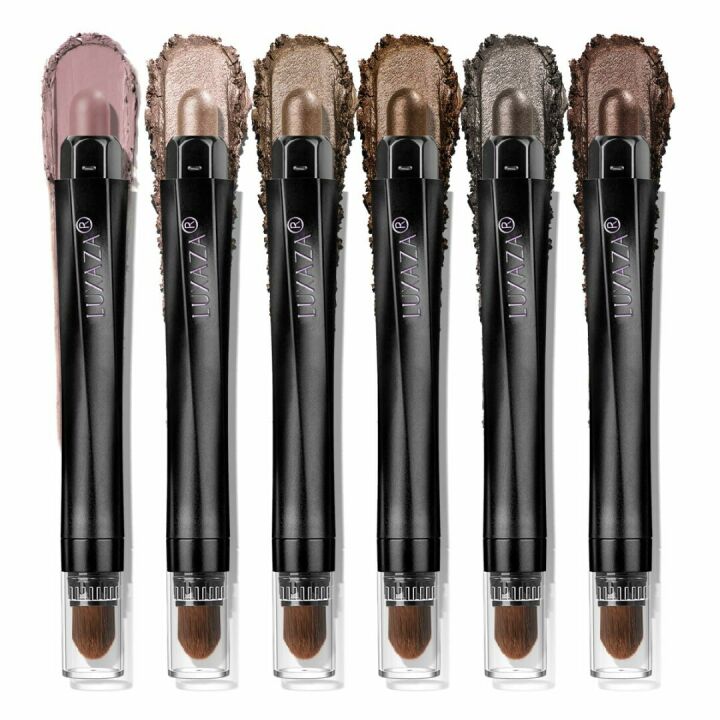 6 PCS Metallic Eyeshadow Sticks in Neutral & Brown