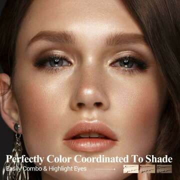 6 PCS Metallic Eyeshadow Sticks in Neutral & Brown