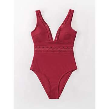 Stylish CUPSHE One Piece V Neck Swimsuit for Women