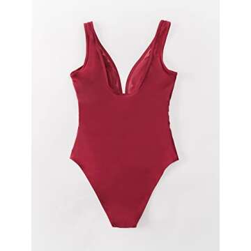 Stylish CUPSHE One Piece V Neck Swimsuit for Women