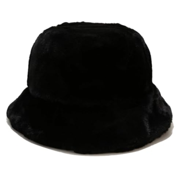 Elegant Warm Faux Fur Bucket Hat for Winter
