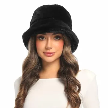 Elegant Warm Faux Fur Bucket Hat for Winter