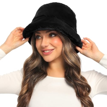 Elegant Warm Faux Fur Bucket Hat for Winter