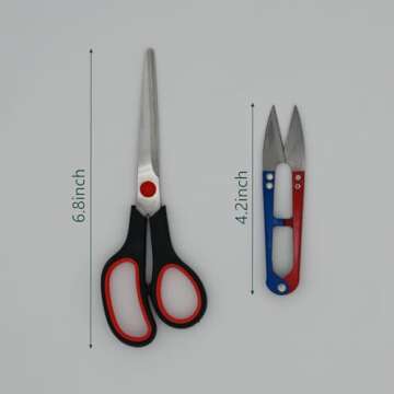 Sewing Seam Ripper Tools 10Pcs,Secai 4 Big and 4 Small Seam Rippers with 2 Scissors for Crafting Sewing