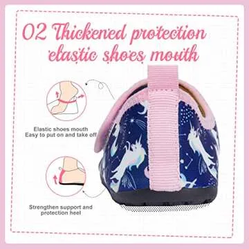 HIITAVE Water Shoes for Kids Quick Dry Barefoot Beach Aqua Pool Non-Slip Socks for Girs Boys Toddler TP Purple/Unicorn 9-10 M US Toddler