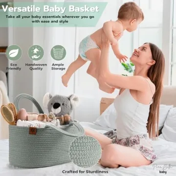 Stylish PeraBella Baby Diaper Caddy Organizer for New Parents