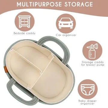 Stylish PeraBella Baby Diaper Caddy Organizer for New Parents