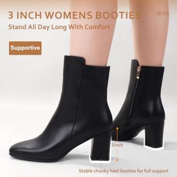 Stylish IDIFU Women’s Ada Ankle Boots - Comfortable Design