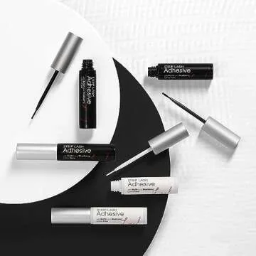 KISS Lash Couture Clear Strip Lash Adhesive with Biotin & Blueberry Extract, Latex-Free, Dermatologist Tested, Contact Lens Friendly, Strong Hold, Gentle Formula, with Brush Tip Applicator, 0.17 Oz.