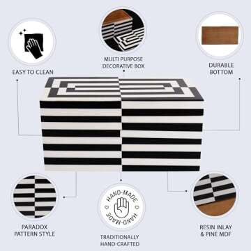 Handicrafts Home Handmade Puzzle Collection Decorative Jewelry Box Organizer – Keepsakes, Trinkets, and Home Decor – Antique Coffee Table Storage, Memory Box, Farmhouse Style Decor Slide, 10x5x5