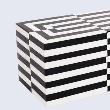 Handicrafts Home Handmade Puzzle Collection Decorative Jewelry Box Organizer – Keepsakes, Trinkets, and Home Decor – Antique Coffee Table Storage, Memory Box, Farmhouse Style Decor Slide, 10x5x5