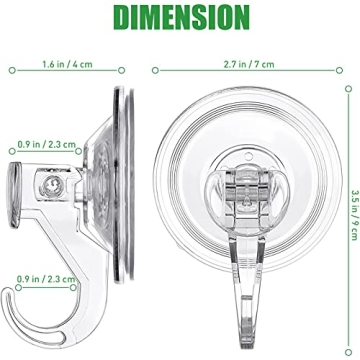 EAMOMORK Heavy Duty Suction Cup Hooks – 8 Pack
