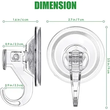 EAMOMORK Heavy Duty Suction Cup Hooks – 8 Pack
