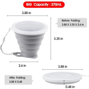 Nanaborn Collapsible Silicone Cups for Travel