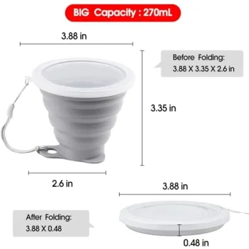 Nanaborn Collapsible Silicone Cups for Travel