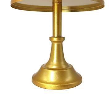 ATRDTO Set of 3 Pieces Cake Stands Iron Cake Holder Dessert Display Plate Serving Tray for Baby Shower Wedding Birthday Party (Gold)