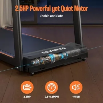 Compact Mini Treadmill for Home Office with 12 HIIT Modes