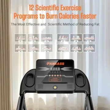 Compact Mini Treadmill for Home Office with 12 HIIT Modes