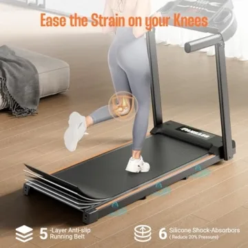 Compact Mini Treadmill for Home Office with 12 HIIT Modes