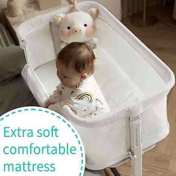 AMKE Baby Bassinets Portable Bassinet for Safe Co-Sleeping