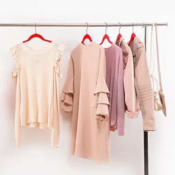 DLD Velvet Hangers Non Slip Velvet Suit Hangers 50 Pack Space Saving Velvet Clothes Hanger Premium Velvet Non Slip Hanger Ultra Thin Adult Hanger for Coats, Suit