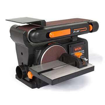 WEN Benchtop Belt and Disc Sander with 4 x 36 in. Belt, 6 in. Disc and Cast Iron Base (6502T)