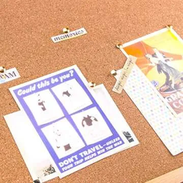 Yalis Thumb Tacks 300-count, Rose Gold Tacks 3/8-inch Steel Roundness Push Pins Office Tacks for Corkboard (Rose Gold)