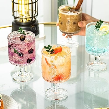 Charming Vintage Goblet Glasses Set for Any Occasion