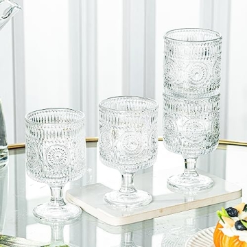 Charming Vintage Goblet Glasses Set for Any Occasion
