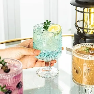 Charming Vintage Goblet Glasses Set for Any Occasion