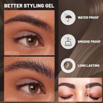 UNICOS Eyebrow Pen, 2-In-1 Eye Brow Makeup, Eyebrow Pencil with a Micro-Fork Tip Applicator, Waterproof&Smudge Proof, Natural Brow Brush, Last All-Day, Vegan&Cruelty-Free, Valentine's Gift for Her