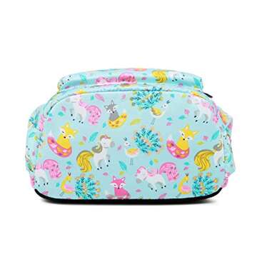 abshoo Little Kids Unicorn Toddler Backpacks for Girls 12 inch Backpack With Chest Strap (Unicorn Light Blue)