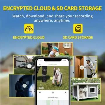 Septekon 2K Home Security Cameras - Night Vision & Audio