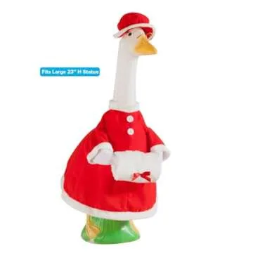 Transform Your Garden with the Mrs. Claus Goose Outfit!