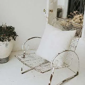 EDOW Throw Pillow Insert, Set of 2 Down Alternative Polyester Square Form Decorative Pillow, Cushion,Sham Stuffer. (White, 18x18)