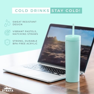 Stylish Strata Skinny Tumblers in 12 Colors for Everyone